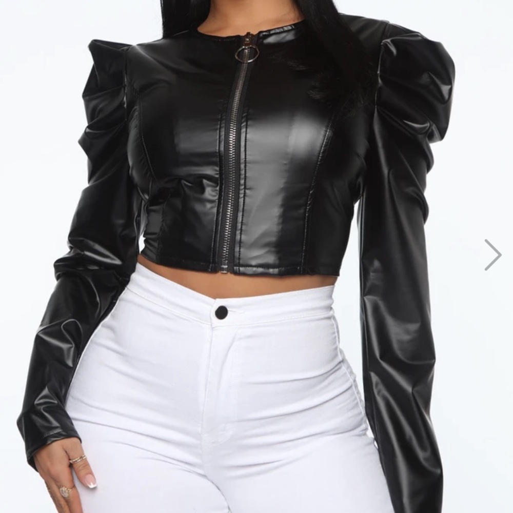 Puff sleeve jacket